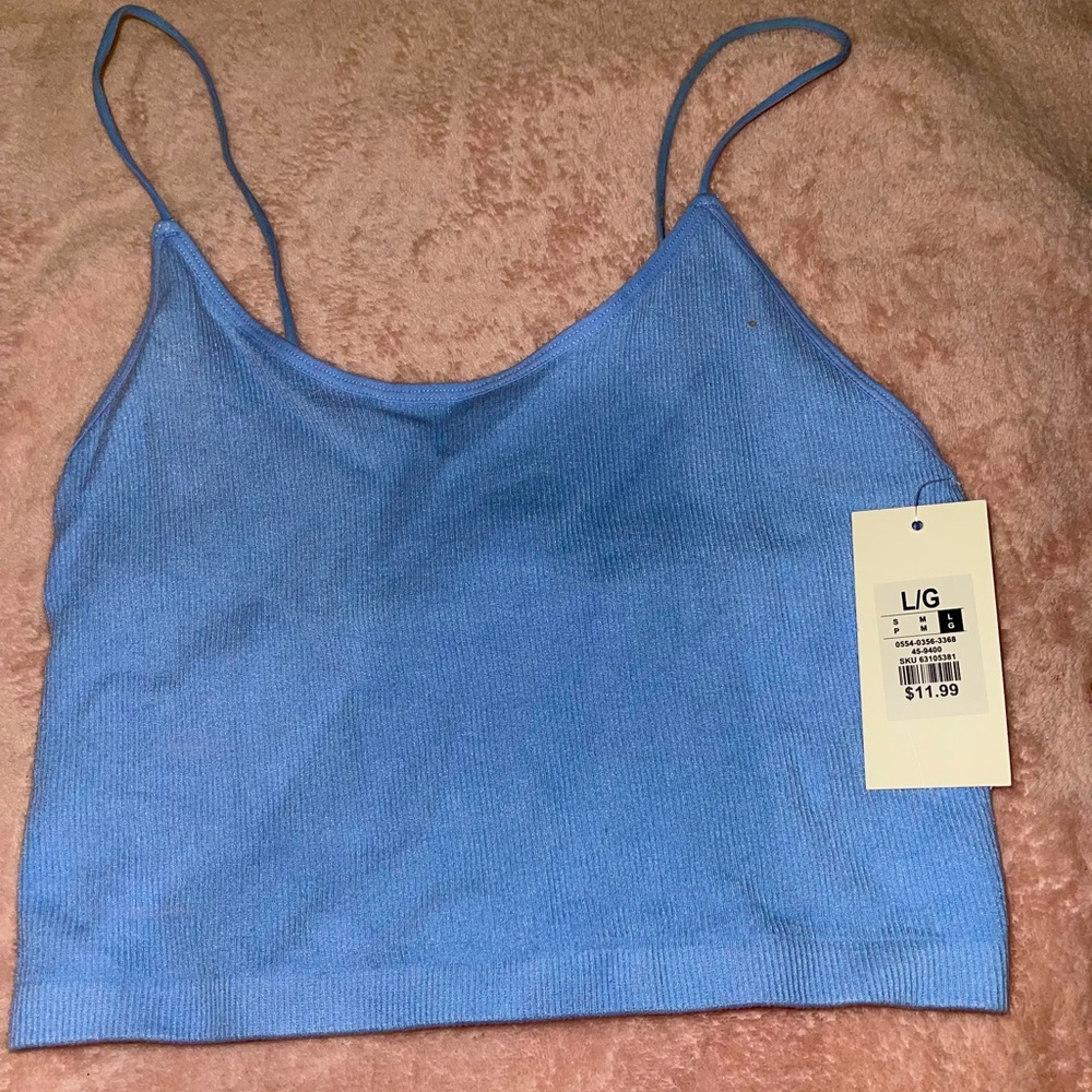 Blue cropped tank